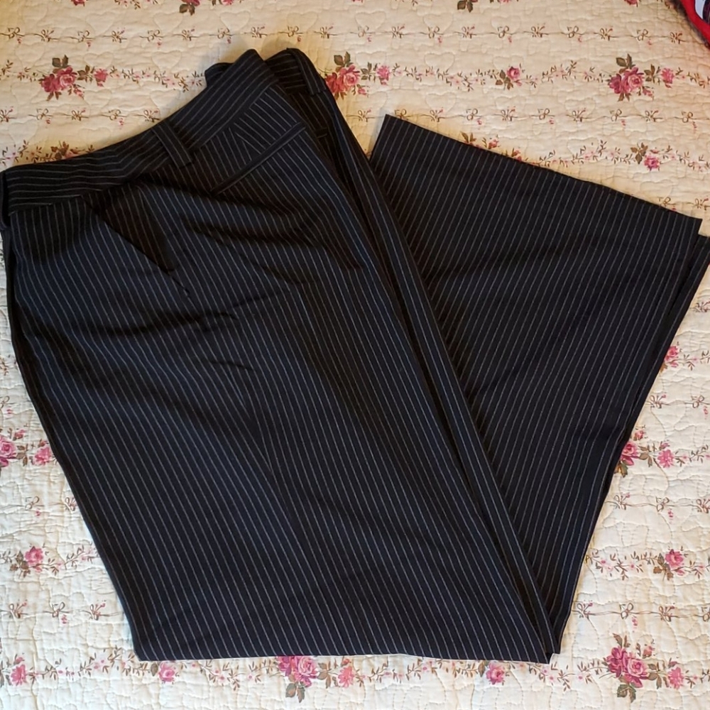 Michael Kors belaire fit striped black dress pants
